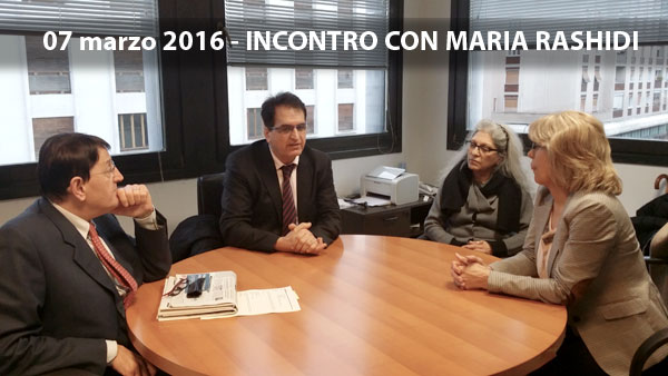 incontro in Regione con Maria Rashidi