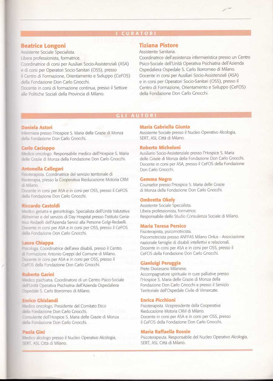 LONGONI PRENDERSI CURA2110